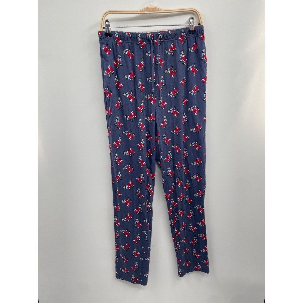 Goat‎ USA Lounge Pants Mens Santa Printed Drawstring Waist NWT